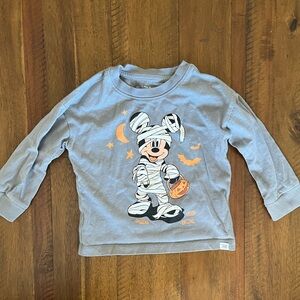 Disney Gap Long Sleeve Mickey Mummy Shirt - Light Gray